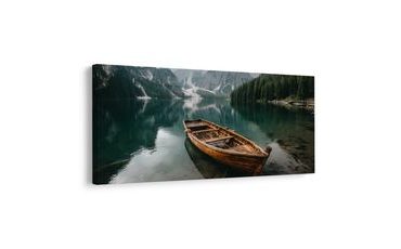 QUADRO SU TELA – ACQUA TRANQUILLA E MONTAGNE - QUADRI LAGHI - STAMPE E QUADRI