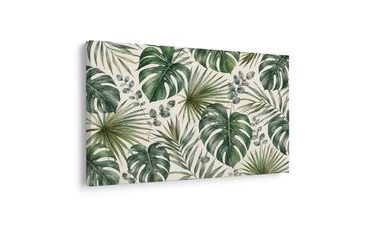 TABLEAU SUR TOILE – FEUILLES VERTES DE MONSTERA - TABLEAUX ARBRES ET FEUILLES - TABLEAUX