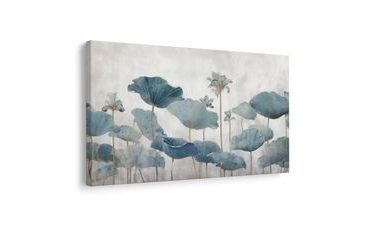 WANDBILD BLAUE LOTUSBLÜTEN - BILDER BLUMEN - BILDER