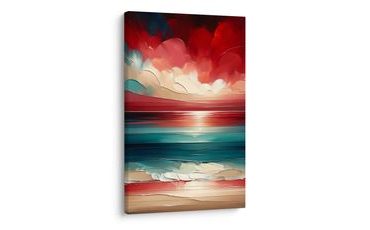 WANDBILD MEER IN DEN FARBEN DER DÄMMERUNG - BILDER MEER UND STRAND - BILDER