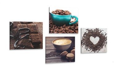 SET OBRAZŮ VŮNĚ DOBRÉ KÁVY - SESTAVY OBRAZŮ - OBRAZY