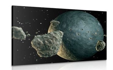 QUADRO METERORITI INTORNO AL PIANETA - QUADRI DELLO SPAZIO E DELLE STELLE - QUADRI