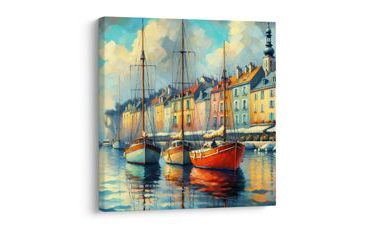 WANDBILD NACHMITTAGSRUHE IM HAFEN - BILDER VON STÄDTEN - BILDER