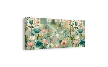 OBRAZ WIOSENNE KWIATY NA LEŚNEJ ŚCIEŻCE - OBRAZY KWIATÓW - OBRAZY