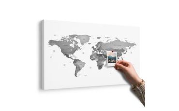 PARAFA KÉP VILÁG TÉRKÉP FEKETE FEHÉRBEN - PARAFA KÉPEK - KÉPEK