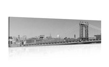 Obraz mrakodrapy v New Yorku v čiernobielom prevedení