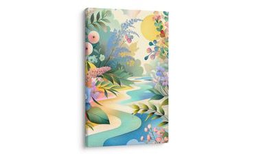 WANDBILD BLUMENLANDSCHAFT - BILDER BLUMEN - BILDER