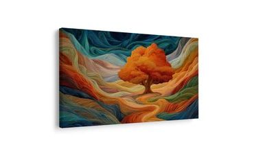 OBRAZ PODZIMNÍ STROM ŽIVOTA V KRAJINĚ - OBRAZY STROMY ŽIVOTA - OBRAZY