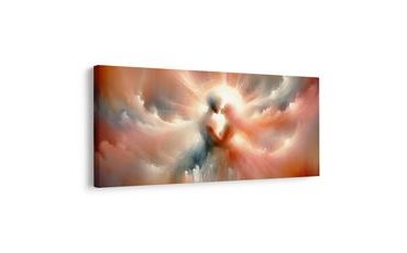 WANDBILD LIEBENDE IM HIMMLISCHEN GLANZ - BILDER MIT LIEBESMOTIVEN - BILDER