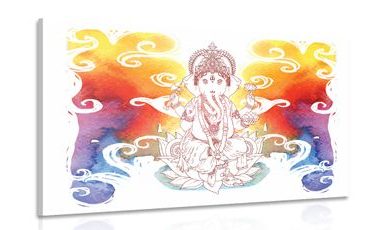 WANDBILD HINDUISTISCHER GANESHA - BILDER MIT FENG SHUI-MOTIVEN - BILDER