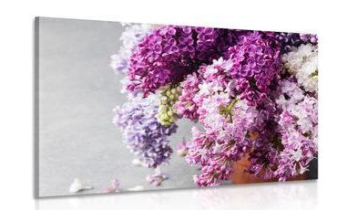 IMPRESSION SUR TOILE LILAS DANS LES TONS DE ROSE - IMPRESSIONS SUR TOILE FLEURS - IMPRESSION SUR TOILE