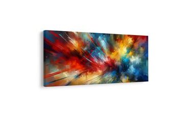 TABLEAU SUR TOILE – UNIVERS COLORÉ EN MOUVEMENT - IMAGES FORMES ABSTRAITES - TABLEAUX