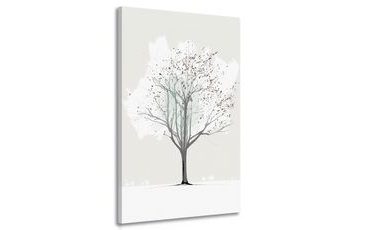 CANVAS PRINT MINIMALISTIC WINTER TREE - PICTURES OF TREES AND LEAVES - PICTURES