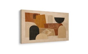 TABLEAU SUR TOILE – FORMES ET TEXTURES ABSTRAITES TERREUSES - IMAGES FORMES ABSTRAITES - TABLEAUX