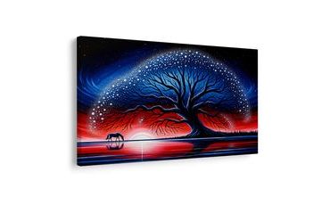 WANDBILD BAUM DES LEBENS BEI SONNENUNTERGANG - BILDER BÄUME DES LEBENS - BILDER