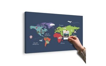 PARAFA KÉP VILÁG TÉRKÉP TEREPTÁRGYAKKAL - PARAFA KÉPEK - KÉPEK