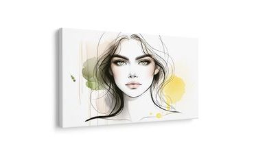OBRAZ PŮVABNÁ TVÁŘ S AKVARELEM - OBRAZY ŽENY - OBRAZY