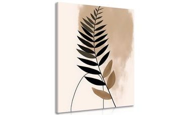 CANVAS PRINT ABSTRACT BOTANICAL FERN SHAPES - PICTURES OF ABSTRACT SHAPES - PICTURES
