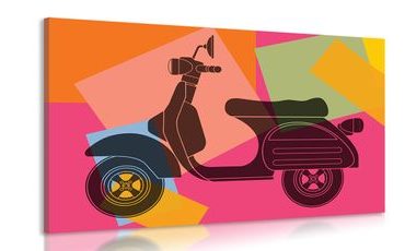 Wandbild Pop-Art-Motorroller
