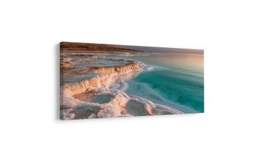 TABLEAU SUR TOILE – EAUX CALMES ET RIVES SALÉES - TABLEAUX DU LAC - TABLEAUX
