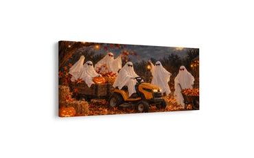 QUADRO SU TELA – FESTA DI FANTASMI PER HALLOWEEN - QUADRI HALLOWEEN E HORROR - STAMPE E QUADRI