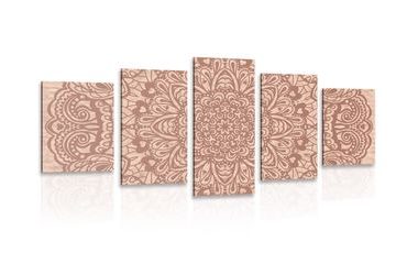 5-DIELNY OBRAZ KVETINOVÁ MANDALA - OBRAZY FENG SHUI - OBRAZY