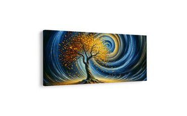 OBRAZ MAGICKÝ VÍR SE ZLATÝM LISTÍM - OBRAZY STROMY ŽIVOTA - OBRAZY