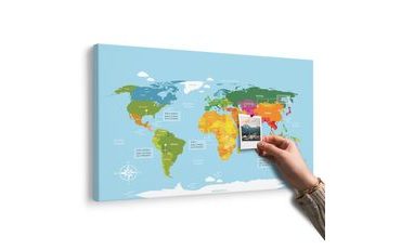 OBRAZ NA KORKU VÝJIMEČNÁ MAPA SVĚTA - OBRAZY NA KORKU - OBRAZY