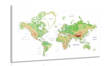 KÉP KLASSZIKUS VILÁGTÉRKÉP FEHÉR HÁTTÉREN - TÉRKÉPES KÉPEK - KÉPEK