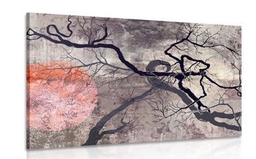 CANVAS PRINT SURREALISTIC TREES - PICTURES OF NATURE AND LANDSCAPE - PICTURES