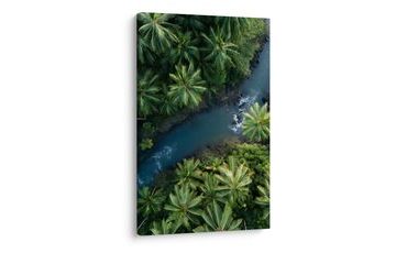 SLIKA ZELENI RAJ S PALMAMA - SLIKE STABALA I LIŠĆA - SLIKE