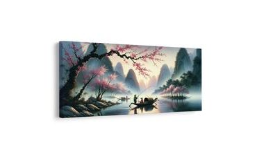 WANDBILD FISCHER IM MORGENGRAUEN IN DEN BERGEN - BILDER SEEN - BILDER