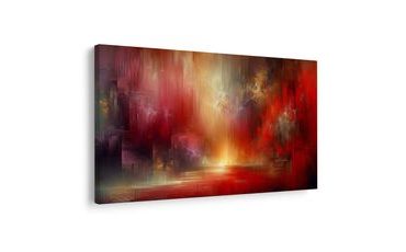 OBRAZ RUDÉ SVĚTLO V MLZE - OBRAZY ABSTRAKTNÍ TVARY - OBRAZY