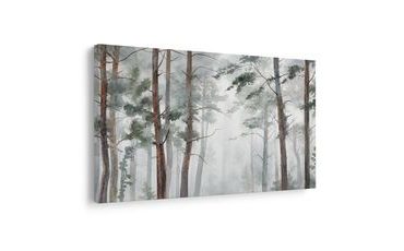 TABLEAU SUR TOILE – FORÊT DE PINS DANS LA BRUME - TABLEAUX FORÊT - TABLEAUX