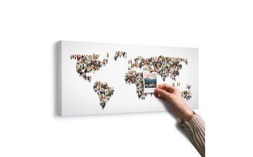 PARAFA KÉP VILÁG TÉRKÉP SZEMÉLYEKBŐL - PARAFA KÉPEK - KÉPEK