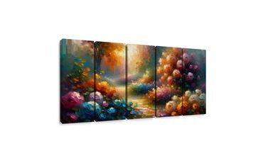 5-DÍLNÝ OBRAZ SLUNEČNÍ CESTA ZAHRADOU - PICTURES OF FIELDS AND MEADOWS - PICTURES