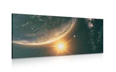 WANDBILD BLICK AUF DIE SONNE AUS DEM WELTALL - BILDER VON UNIVERSUM UND STERNEN - BILDER