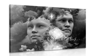 OBRAZ VIRTUÁLNÍ MYSL V ČERNOBÍLÉM PROVEDENÍ - ČERNOBÍLÉ OBRAZY - OBRAZY