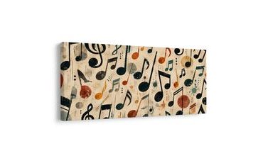 WANDBILD BUNTE MUSIKALISCHE NOTEN - MUSIKBILDER - BILDER