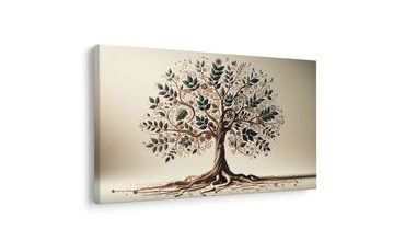 WANDBILD LEBENSBAUM MIT FEINEN DETAILS - BILDER BÄUME UND LAUB - BILDER