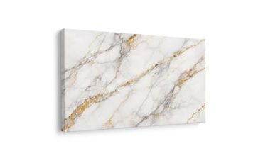 TABLEAU SUR TOILE – MARBRE BLANC AUX TOUCHES D’OR - TABLEAUX EN MARBRE - TABLEAUX