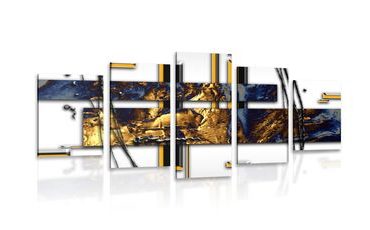 5-DÍLNÝ OBRAZ LUXUSNÍ ABSTRAKCE - ABSTRAKTNÍ OBRAZY - OBRAZY