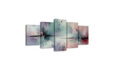 5-DÍLNÝ OBRAZ ABSTRAKTNÍ HARMONIÍ BAREV - ABSTRAKTNÍ OBRAZY - OBRAZY