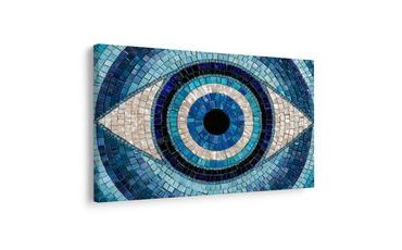 WANDBILD BLAUES AUGENMOSAIK - WANDBILDER NACH MOTIV - BILDER