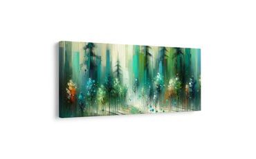 QUADRO SU TELA – MISTERO DEL BOSCHETTO VERDE - QUADRI FORESTALE - STAMPE E QUADRI