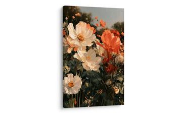 TABLEAU SUR TOILE – FLEURS DÉLICATES DU JARDIN D’ÉTÉ - TABLEAUX DE FLEURS - TABLEAUX