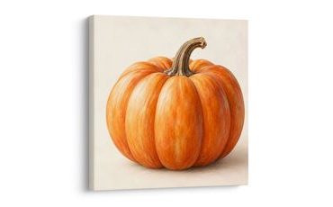 QUADRO SU TELA – ZUCCA AUTUNNALE MATURA - QUADRI HALLOWEEN E HORROR - STAMPE E QUADRI