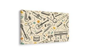 WANDBILD MUSIKINSTRUMENTE IN HARMONIE - MUSIKBILDER - BILDER