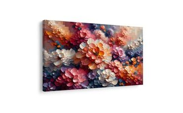 OBRAZ PESTROBAREVNÁ KVĚTINOVÁ HARMONIE - OBRAZY KVĚTŮ - OBRAZY