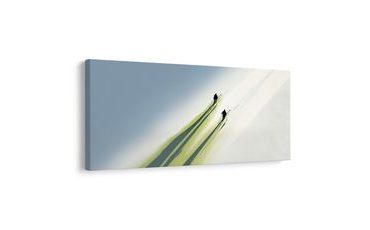 OBRAZ LYŽAŘI V ZIMNÍ KRAJINĚ - VÁNOČNÍ A ZIMNÍ OBRAZY - OBRAZY